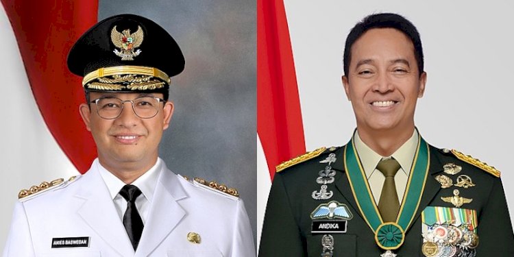 Gubernur DKI Jakarta Anies Baswedan dan Panglima TNI Jenderal Andika Perkasa