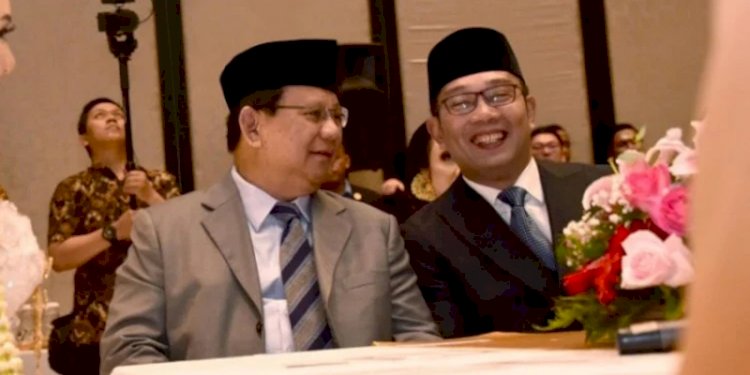 Ketua Umum Partai Gerindra, Prabowo Subianto dan Gubernur Jabar, Ridwan Kamil. (ist/rmolsumsel.id)