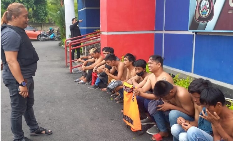 Sat Reskrim Unit Pidum dan Tekab 134 Polrestabes Palembang berhasil menjari belasan preman hingga jukir liar yang meresahkan/ist