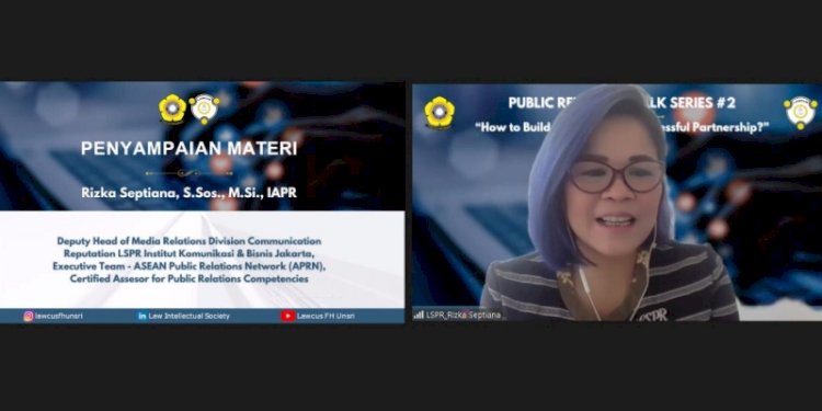 Public Relations Talk bertema How to Build and Manage a Successful Partnership/Ist