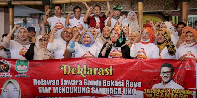Jawara Sandi Bekasi Raya saat mendeklarasikan dukungan mereka. (Istimewa/net)