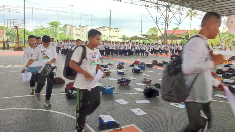 Ratusan pelajar di Muba mengikuti seleksi atlet yang diselenggarakan Dispopar Muba. (Amarullah Diansyah/Rmolsumsel.id). 