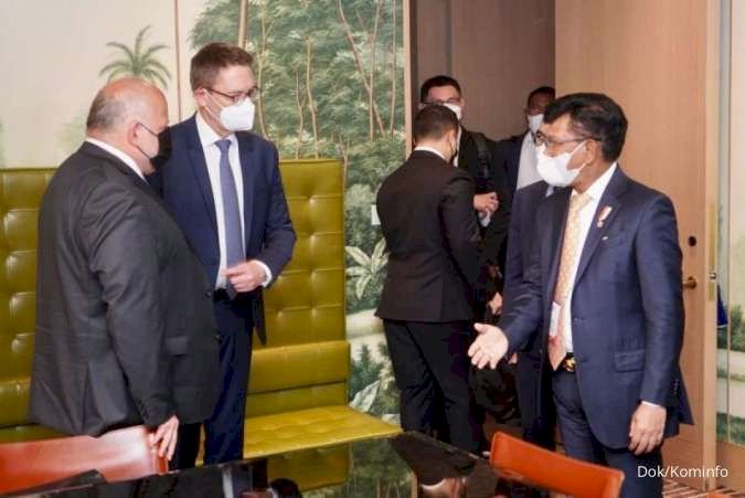 Menteri Kominfo, Johnny G Plate saat menghadiri pertemuan dengan tiga negara yakni Amerika Serikat, Jepang dan Malaysia. (Istimewa/net)
