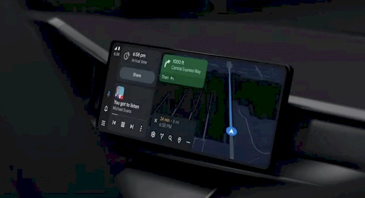 Tampilan Google Maps di Android Auto. (Istimewa/Autoevolution)