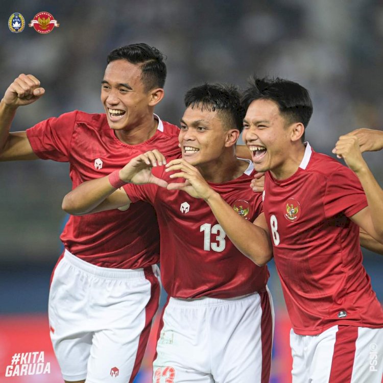 Selebrasi Rahmat Irianto usai menjebol gawang Kuwait di laga perdana Kualifikasi Piala Asia 2023/Foto: PSSI