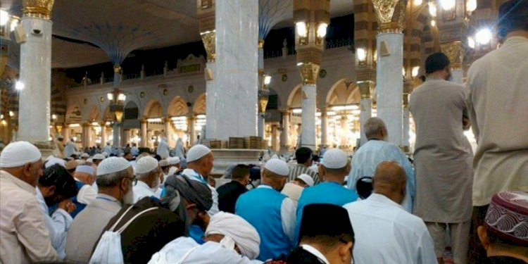 Jemaah haji asal Indonesia yang sudah berada di Madinah. (ist/rmolsumsel.id)