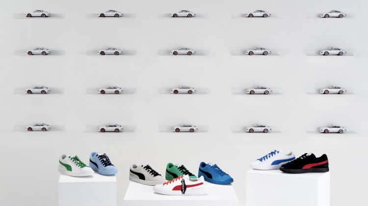 Puma Suede yang dibuat terbatas sebagai perayaan 50 tahun Porsche 911 Carrera RS 2.7. (Carscoops/net)