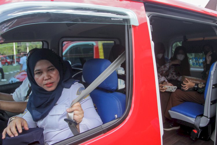 New oplet, angkutan umum baru hadir di Kota Palembang. (Humaidy Aditya Kenedy/Rmolsumsel.id). 