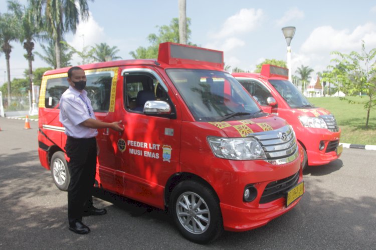 New oplet, angkutan umum baru hadir di Kota Palembang. (Humaidy Aditya Kenedy/Rmolsumsel.id). 