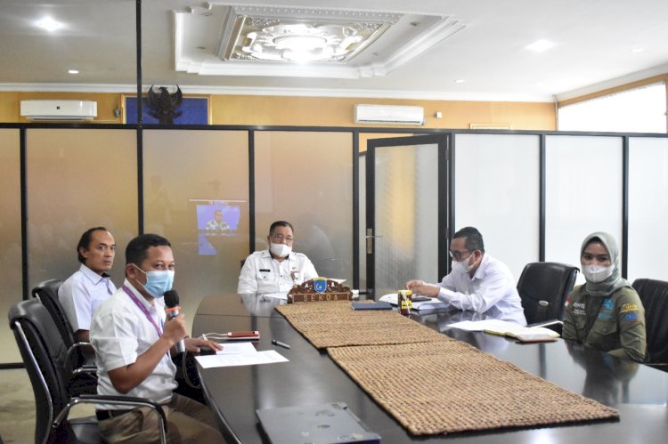 rakor persiapan implementasi Penyelenggaraan Pengadaan Melalui Sistem Elektronik (PPMSE) di Kantor Bupati OKI. (Istimewa/rmolsumsel.id)