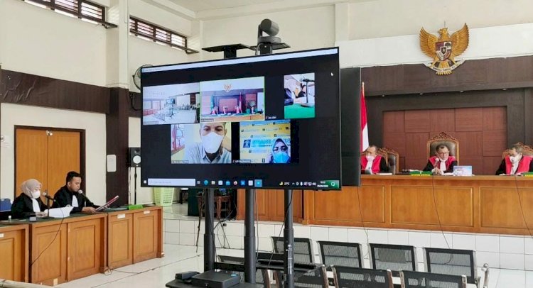 Sidang lanjutan  dugaan suap program PTSL Tahun 2019 . (ist/rmolsumsel.id)