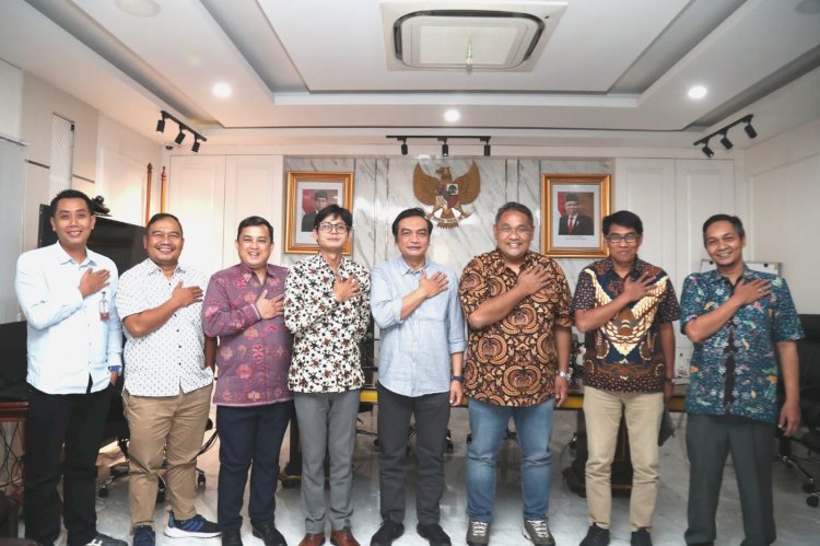 Ketua Umum JMSI Teguh Santosa ketika berkunjung ke Gedung KPU RI, di Jalan Imam Bonjol, Menteng, Jakarta Pusat, Kamis pagi (23/6)/RMOL
