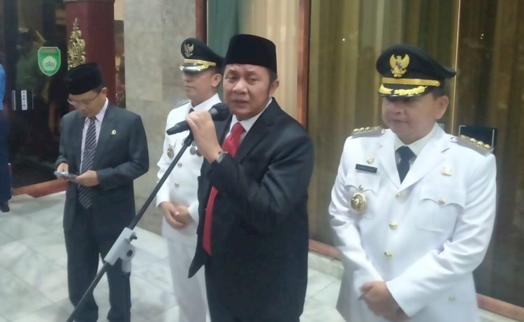 Gubernur Sumatera Selatan Herman Deru melantik dua Pj Bupati di Griya Agung, Palembang/Foto: Humaidy Kennedy