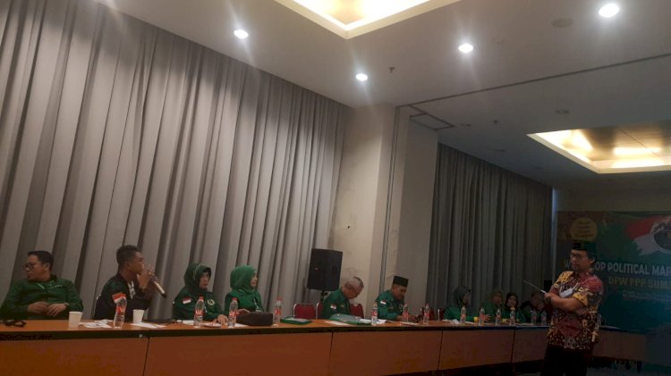 Suasana  Workshop Political Marketing dan  Bedah Dapil  didalam Rakorwil  IV  di Hotel Amaris Palembang. (ist/rmolsumsel.id)