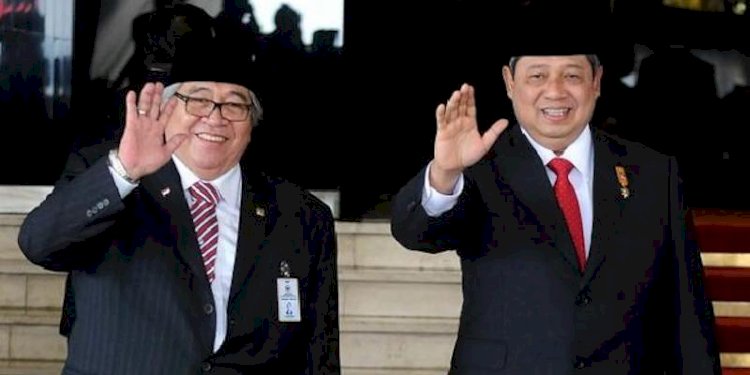 Mantan Ketua MPR RI Taufik Kiemas dan Presiden keenam RI Susilo Bambang Yudhoyono (SBY)/Net