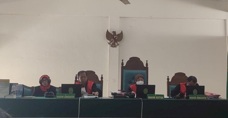 Sidang pembacaan putusan terhadap terdakwa Sakim Nanda Budisetiawan di Pengadilan Negeri Palembang/ist