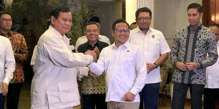  Prabowo Subianto saat menerima kunjungan Muhaimin Iskandar alias Cak Imin di Kertanegara/RMOL