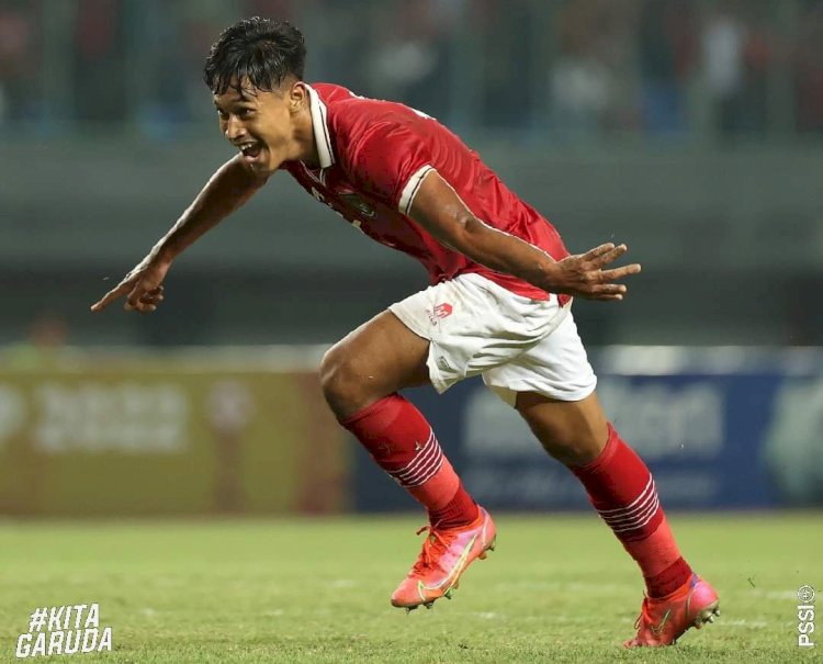 Rabbani Tasnim mencetak hattrick ke gawang Filipina sekaligus membawa timnas Indonesia U-19 meraih kemenangan 5-1 dalam laga lanjutan Piala AFF U-19/Foto:PSSI