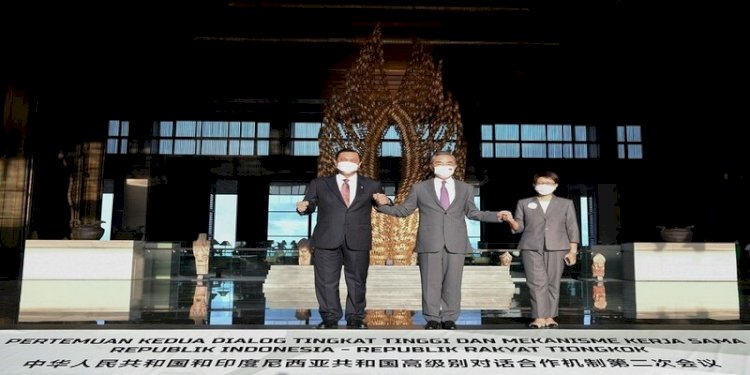 Pertemuan ke-2 High-Level Dialogue and Cooperation Mechanism (HDCM) antara Indonesia dan China di Bali pada Sabtu, 9 Juli 2022/Net