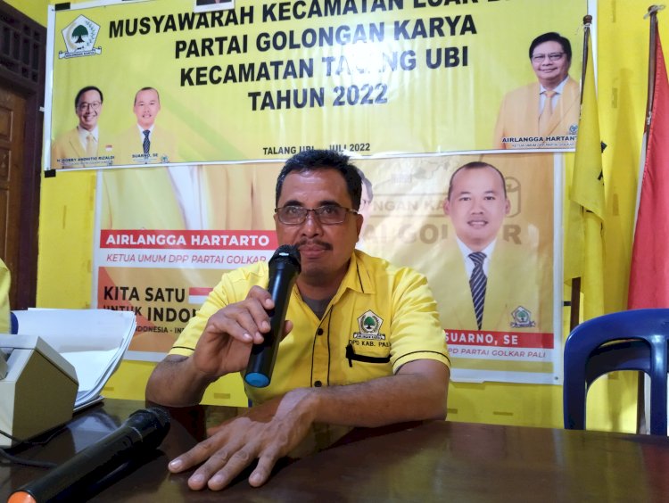 Sekretaris DPD II Partai Golkar Kabupaten PALI, Rizal Rusnang. Ist