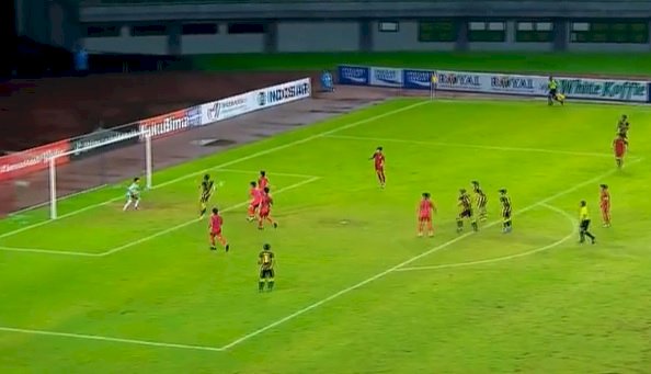 Muhammad Faiz Amer Runnizar berhasil mencetak gol ke gawang  Laos/repro