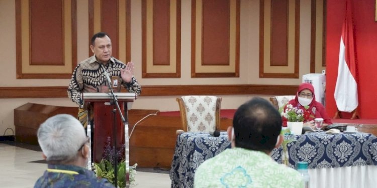 Ketua Komisi Pemberantasan Korupsi (KPK), Firli Bahuri saat memberikan bekal antikorupsi di acara Pelatihan Kepemimpinan Nasional (PKN) Jakarta/Ist