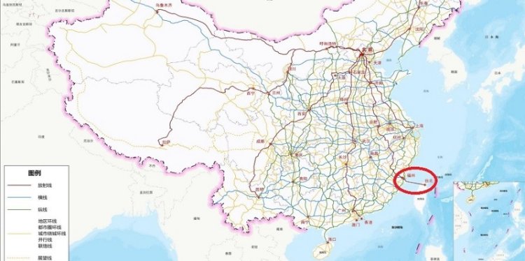 Peta rencana pembangunan jalan tol di China/Net