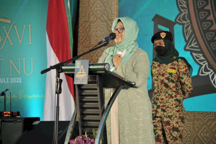 Ketua Umum Fatayat NU terpilih, Margaret Aliyatul Maimunah. (kenedy/rmolsumsel.id)