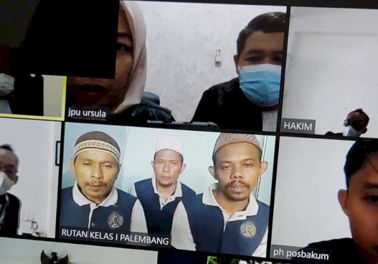 Tiga kurir sabu dijatuhi vonis penjara seumur hidup oleh majelis hakim Pengadilan Negeri Palembang/repro
