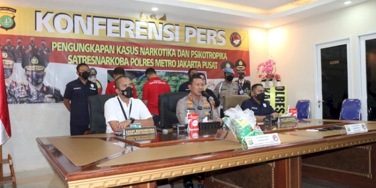 Kapolres Metro Jakarta Pusat Kombes Komarudin saat jumpa pers/Net