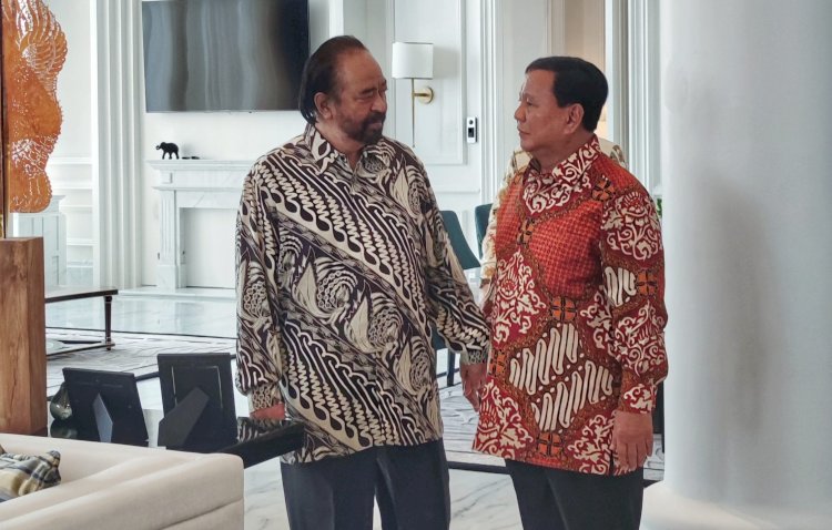Ketua Umum Partai Nasdem, Surya Paloh dan Ketua Umum Partai Gerindra, Prabowo Subianto/Net
