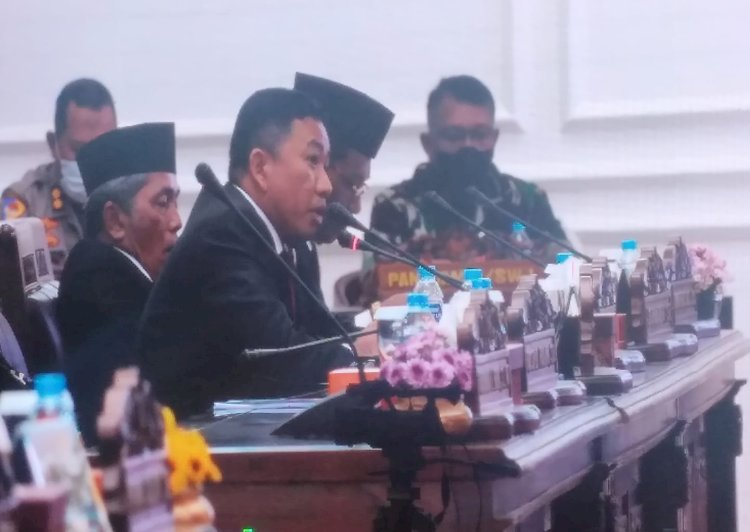 Wakil Ketua Komisi V DPRD Sumsel Mgs Syaiful Padli dalam rapat paripurna DPRD Sumsel, Jumat (22/7), (Dudy Oskandar/rmolsumsel.id). 