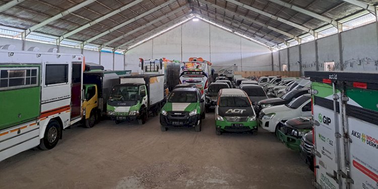 Mobil milik ACT yang disita oleh Bareskrim Polri. (Istimewa/net)