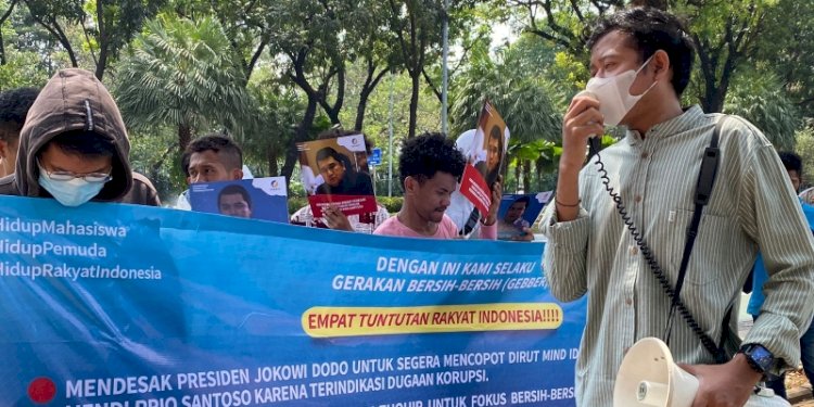 Aksi Gerakan Bersih-bersih (Geber) di Kementerian Badan Usaha Milik Negara (BUMN), Jakarta/Ist