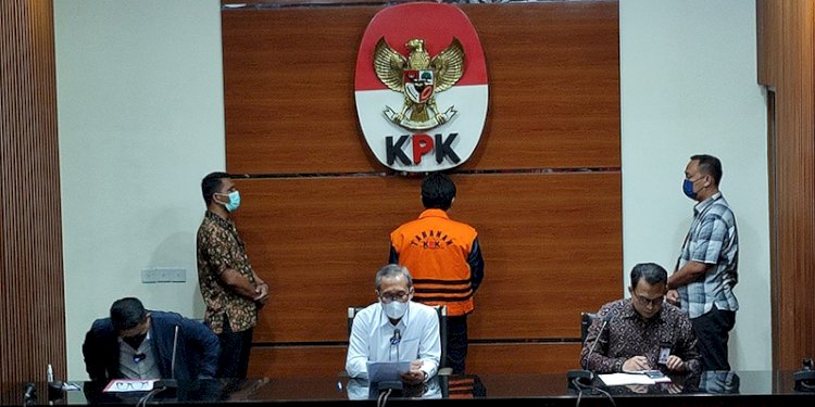 Wakil Ketua KPK Alexander Marwata saat mengumumkan penahanan Mardani H. Maming/RMOL