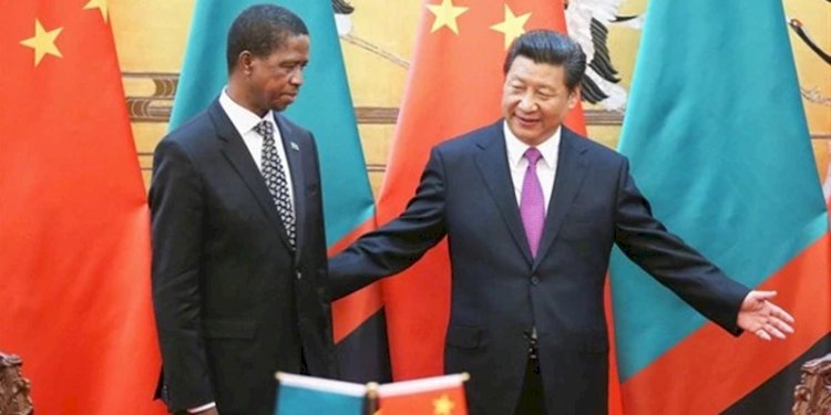 Presiden China Xi Jinping dan Presiden Zambia Edgar Lungu/Net