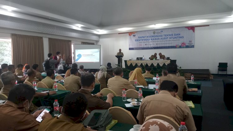 Rapat Koordinasi teknis dan identifikasi kasus audit stunting dalam upaya percepatan penurunan stunting kabupaten Muara Enim. (Noviansyah/Rmolsumsel.id). 