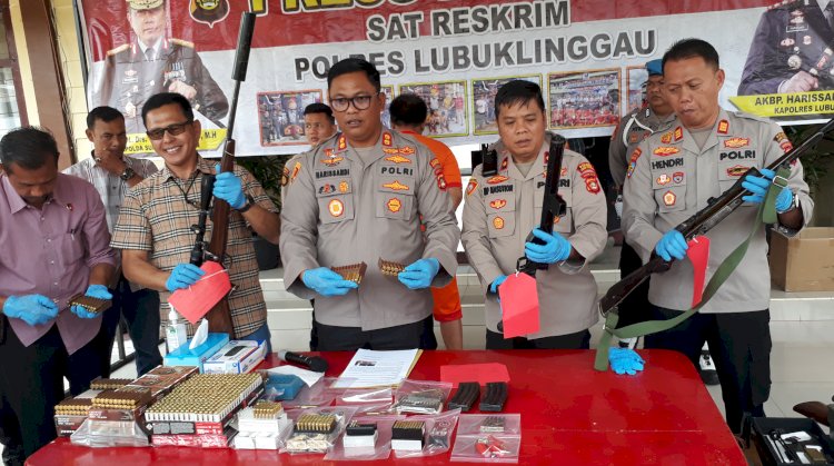 Polres Lubuklinggau menggelar pres rilis ungkap kasus senpi ilegal/RMOL