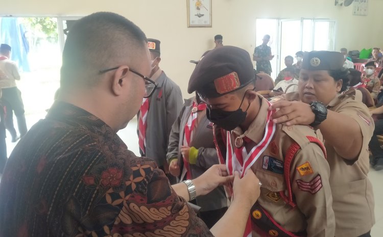Kwartir Cabang (Kwarcab) Kota Palembang mengukuhkan gelar Pramuka Garuda kepada delapan anggota Pramuka Penggalang/Foto:Kennedy