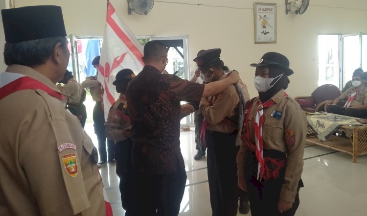 Sebanyak 28 anggota pramuka dari perwakilan Kwartir Cabang (Kwarcab) Kota Palembang diberangkatkan untuk mengikuti Jambore Nasional (Jamnas) ke-XI tahun 2022 di Bumi Perkemahan (Buper) Cibubur, Jakarta Timur/Foto:Humaidy Kennedy