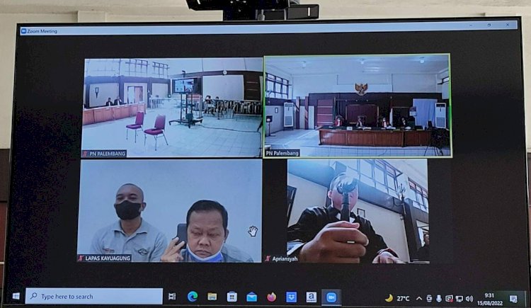 Persidangan di Pengadilan Negeri (PN) Klas 1A Palembang/ist