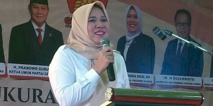 Ketua DPD Partai Gerindra Sumsel, Kartika Sandra Desi. (ist/rmolsumsel.id)