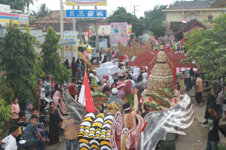 Pawai Karnaval dalam memeriahkan HUT Republik Indonesia di Kabupaten PALI/ist