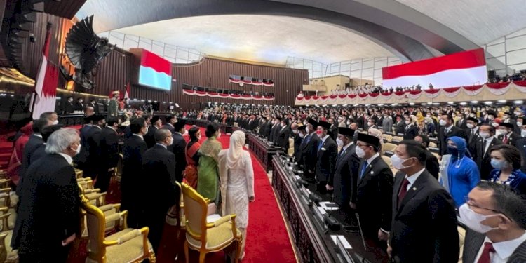 Situasi sidang tahunan MPR RI tahun 2022 di Komplek Parlemen, Senayan, Jakarta, Selasa (16/8)/Net