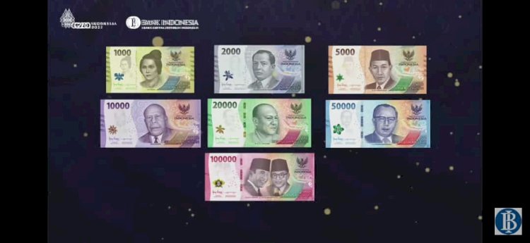 Tujuh pecahan uang baru yang diluncurkan Pemerintah dan Bank Indonesia/ist