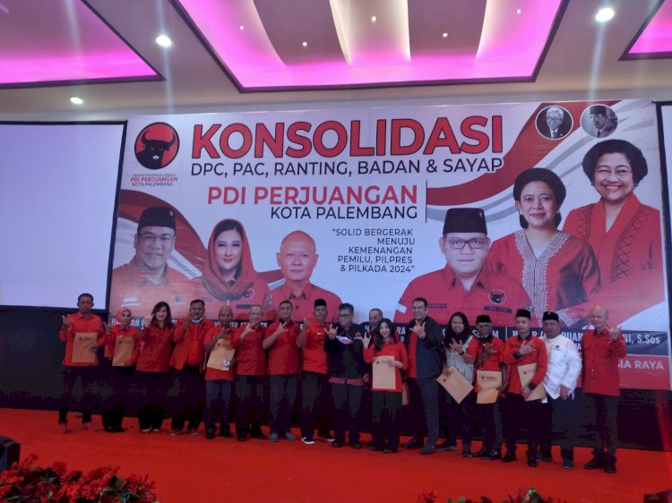 DPC PDI Perjuangan Palembang menggelar konsolidasi partai/ist