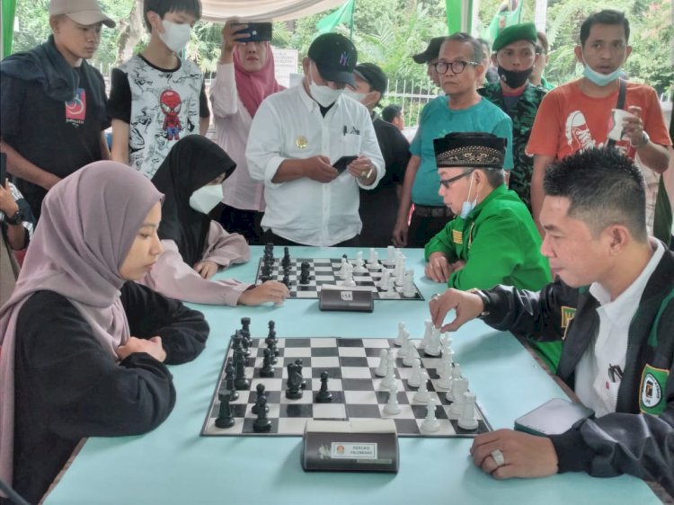 Ratusan peserta saat mengikuti turnamen catur yang digelar GPK. (Dudy Oskandar/Rmolsumsel.id). 
