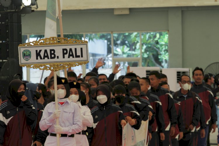 Pembukaan POPDA XVI Sumsel yang diselenggarakan di Jakabaring Sport City Palembang. (Humaidy Aditya Kenedy/Rmolsumsel.id). 