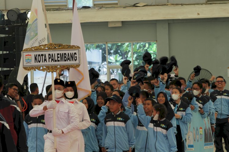 Pembukaan POPDA XVI Sumsel yang diselenggarakan di Jakabaring Sport City Palembang. (Humaidy Aditya Kenedy/Rmolsumsel.id). 