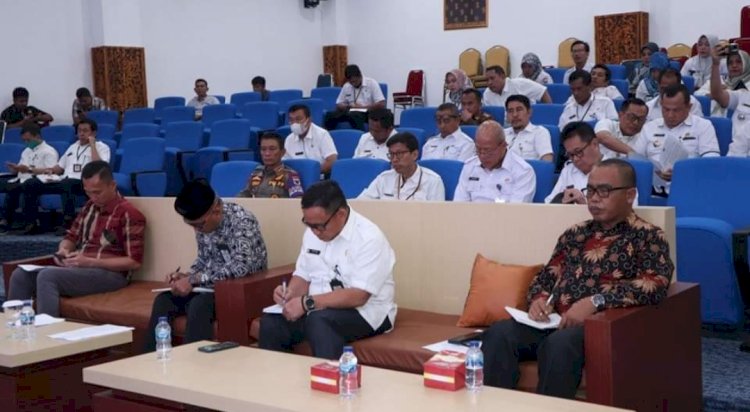Rapat persiapan terkait rakor Forkopimda Provinsi Sumsel di ruang Auditorium Cinema Bukit Sulap Kota Lubuklinggau.(foto Istimewa)